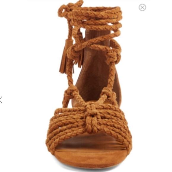 Joie Falk Suede Lace-Up Brown Sandals Size 7 - Picture 4 of 7